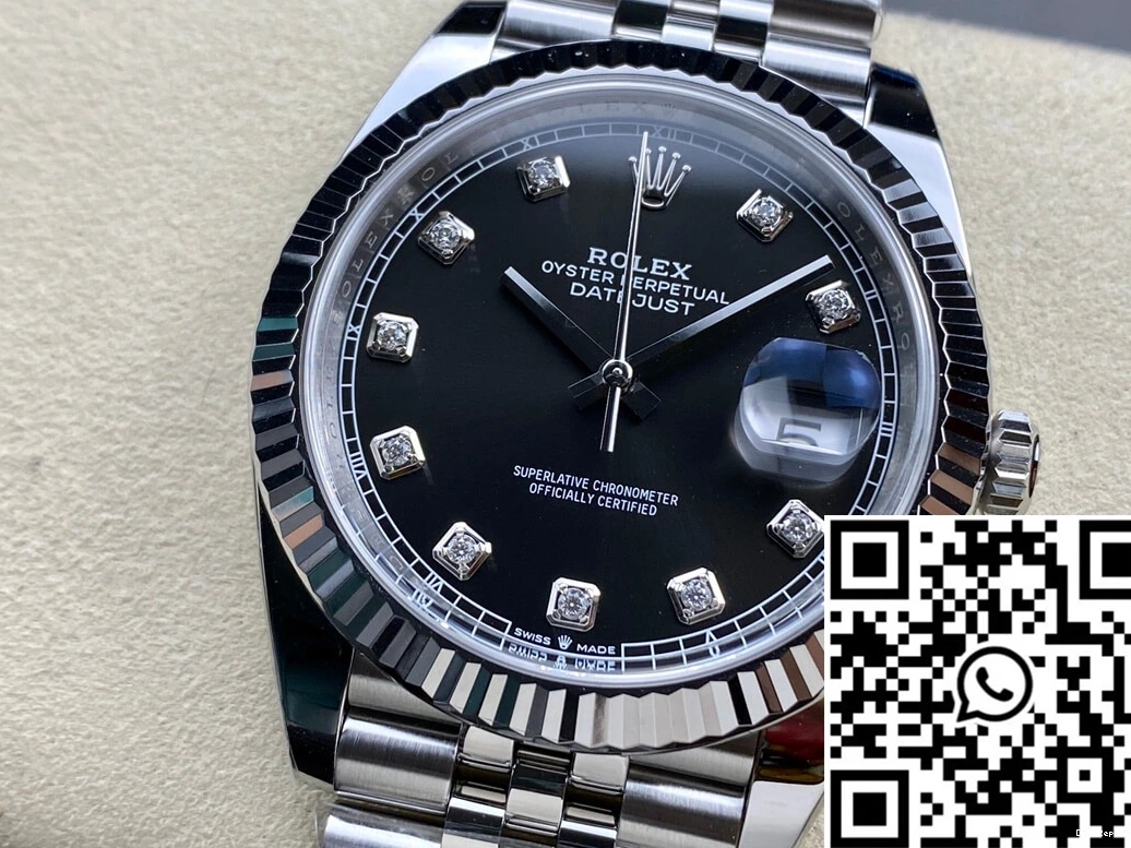 Factory Datejust Dial M126334-0012 Rolex Black Clean 1108